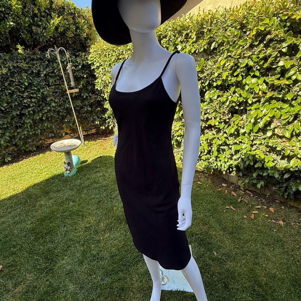 American Apparel Black Midi Dress